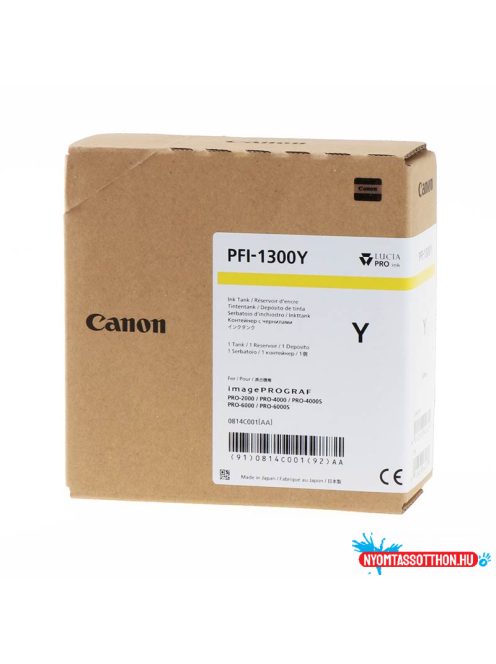 Canon PFI1300 Yellow tintapatron (Eredeti)