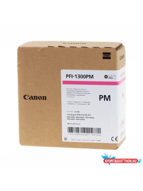 Canon PFI1300 Photo Magenta tintapatron (Eredeti)
