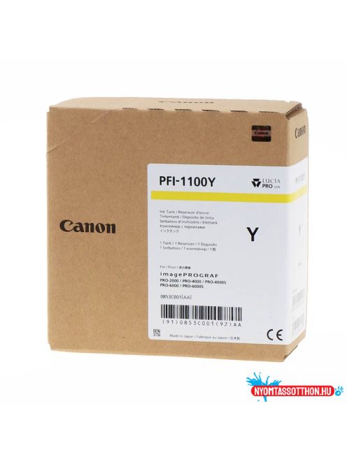 Canon PFI1100 Yellow tintapatron (Eredeti)