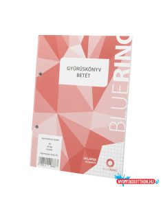 Gyűrűskönyv betét A5, 50lap Bluering® kockás