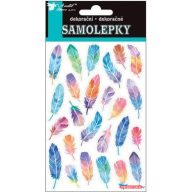 Gyönyörű tollas matrica 19x10 cm