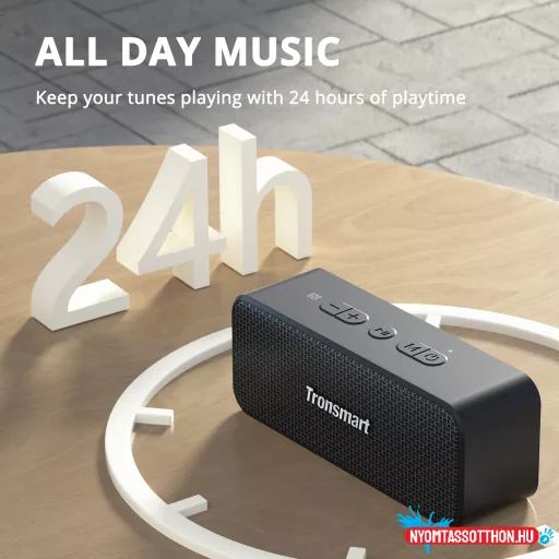 Tronsmart T2+ upgraded (20W,hord, IPX7), Fekete, hangszóró