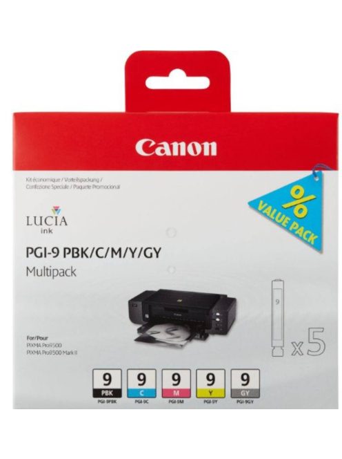 Canon PGI9 Multipack PBK/C/M/Y/GY (Eredeti)
