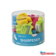   Hegyezõ 1 lyukú mûanyag Connect alma alakú, különféle színek