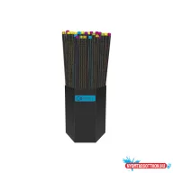   Grafitceruza HB, fekete testű, színes radírral, Connect 72 db/csomag,