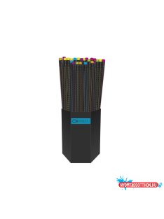   Grafitceruza HB, fekete testű, színes radírral, Connect 72 db/csomag,