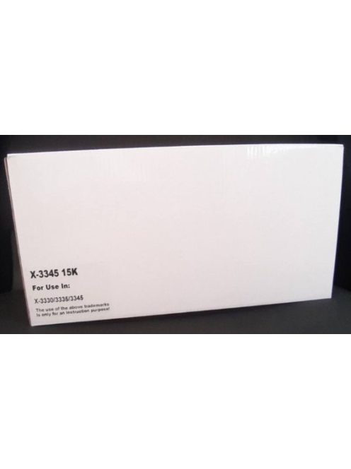 X-3345  15K   Toner For use in X 3330,3335,3345 15 000 Oldalra WHITE BOX (New Build)