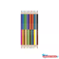   Színes ceruza készlet, kétvégű duocolor 12/24 szín Connect 24 klf. szín