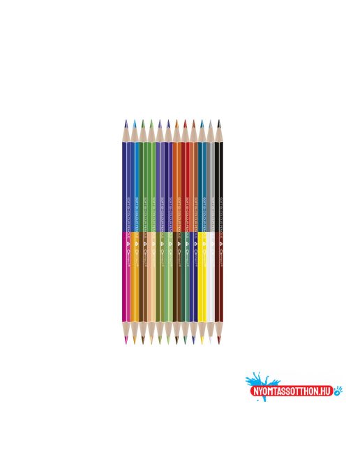 Színes ceruza készlet, kétvégű duocolor 12/24 szín Connect 24 klf. szín