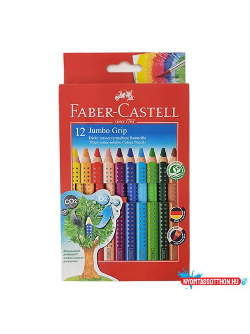 Színes ceruza FABER-CASTELL Jumbo Grip háromszögletű 12 darabos