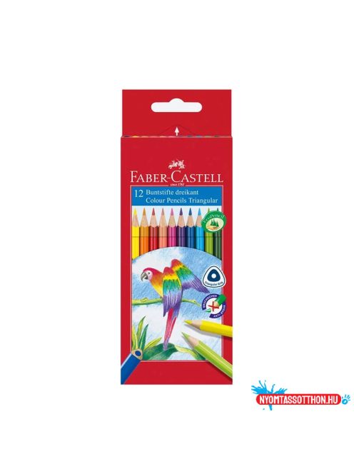 Színes ceruza FABER-CASTELL 1165 Papagáj háromszögletű 12 darabos