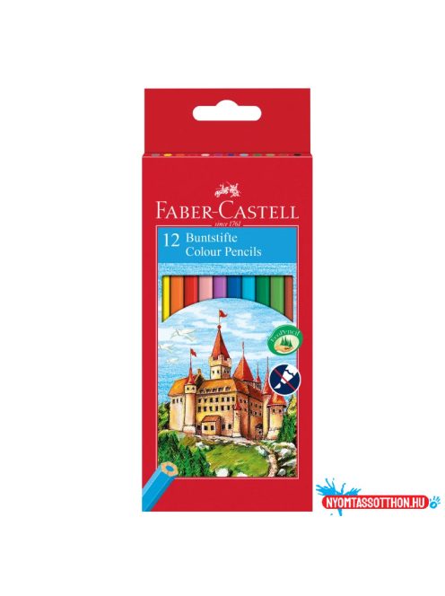 Színes ceruza FABER-CASTELL hatszögletű 12 darabos