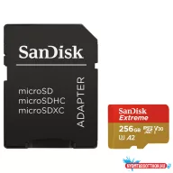   SanDisk microSD Extreme 256GB memóriakártya, 190 MB/s (SDSQXAV-256G-GN6MA)