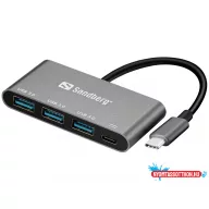 Sandberg USB-C to 3xUSB 3.0 Hub + PD