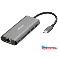 Sandberg USB-C Dock HDMI+LAN+SD+USB100W