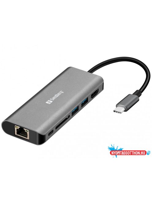 Sandberg USB-C Dock HDMI+LAN+SD+USB100W