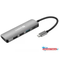 Sandberg USB-C Dock HDMI+3xUSB+PD 100W