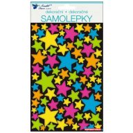 Hologramos csillagos matrica, 21x14 cm