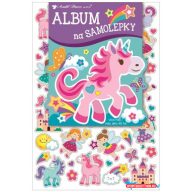   Unikornisos matricás album lányoknak + 40 holografikus matrica 16x29cm
