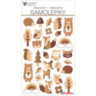 Erdei állatok famintás matrica, 14x25cm