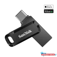 SanDisk Dual Drive pendrive, 128GB, fekete (SDDDC3-128G-G46)