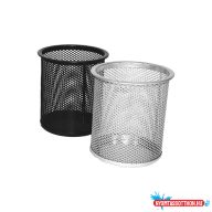 Fémhálós írószertartó pohár kerek Fornax, ezüst