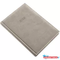   Határidőnapló Bolero A/5, napi krémszínű lapokkal szürke Realsystem 2026.