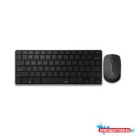   Rapoo Szett 9000M bluetooth (3.0+4.0) + 2,4Ghz vezeték nélküli billentyűzet + egér fekete