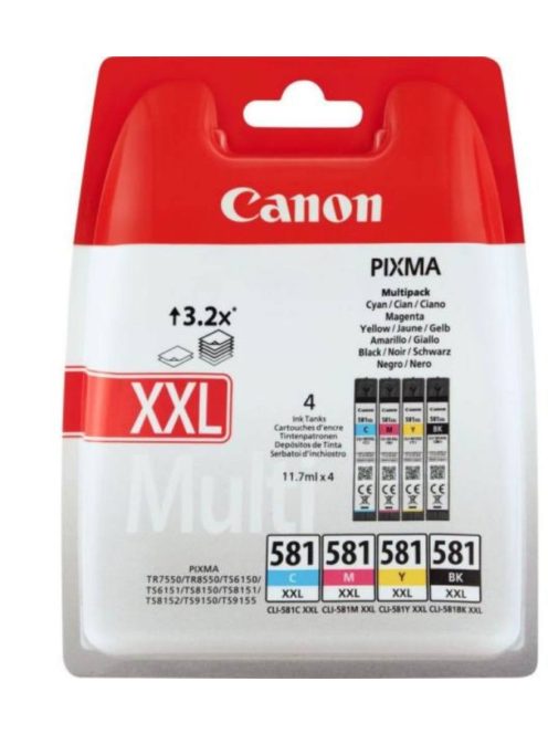Canon CLI581XXL Patron MULTIPACK C/M/Y/Bk (Eredeti)