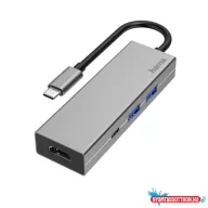 Hama USB 3.1 Dokkoló 4 porttal, szürke