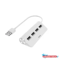Hama USB 2.0 HUB 4 porttal, fehér (200120)