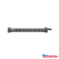   Hama USB-C dokkoló adapter 9in1 (USB, 2x HDMI, LAN, USB-C, PD) (200145)
