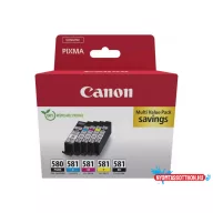   Canon PGI-580 + CLI-581 Tintapatron Multipack 1x11,2 ml + 4x5,6 ml (Eredeti)