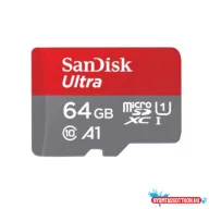   SanDisk Ultra microSD memóriakártya, 64GB, 140 MB/s (SDSQUAB-064G-GN6MA)