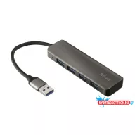 Trust Halyx 4 Port USB 3.2 Gen1 Hub    szürke