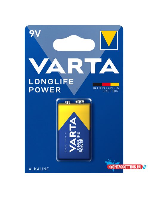 Elem 9V 6LR61 Longlife Power 1 db/csomag, Varta