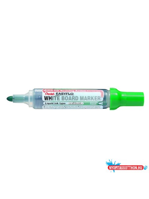 Táblamarker 2mm, kerek, utántölthetõ Pentel Easyflo zöld