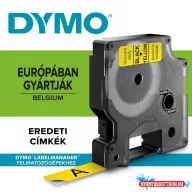   Feliratozógép szalag Dymo D1 S0720580/45018 12mmx7m, ORIGINAL, fekete/sárga