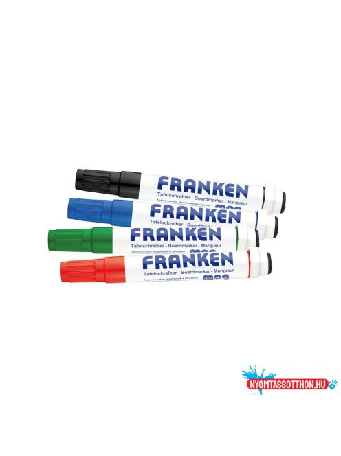 Táblamarker készlet, 1-3mm, kerek, antibakteriális mágneses, Franken, 4 különféle szín
