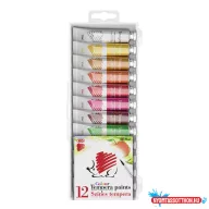 Tempera színes 12x12ml, Süni Ico 12 különféle  szín
