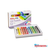 Kréta olajpasztell készlet, PHN-12U Pentel, 12 klf. szín
