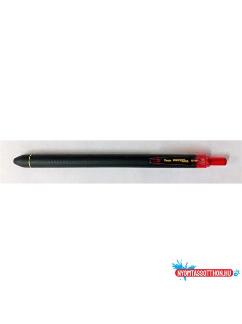 Golyóstoll nyomógombos 0,35mm, dokument toll BLP437 EnerGel Pentel, írásszín piros