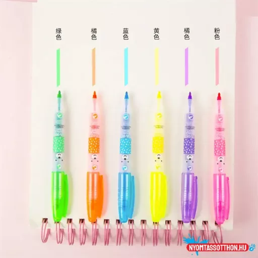 Mosolygó macis szövegkiemelő (6 darabos)