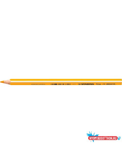 Színes ceruza vastag háromszögletû Stabilo TRIO 203/215 indiánsárga