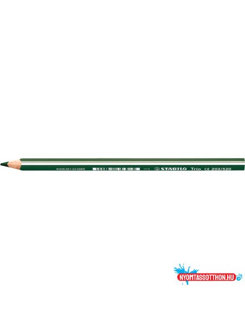 Színes ceruza vastag háromszögletû STABILO TRIO 203/520 sötétzöld