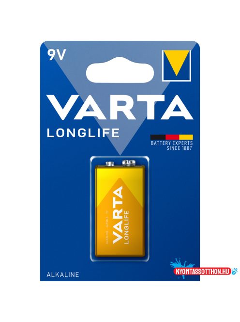 Elem 9V-os 6LR61 E Longlife 1 db/csomag, Varta