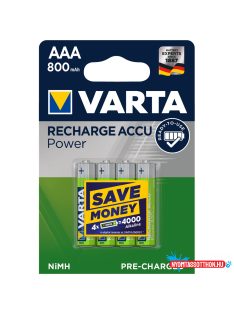   Elem tölthetõ akku AAA mikro 800 mAH Power 4 db/csomag, Varta
