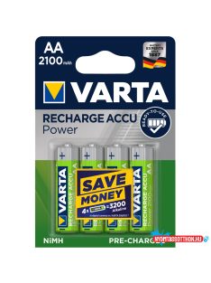   Elem tölthetõ akku elõtöltött AA ceruza 2100 mAH Power 4 db/csomag, Varta