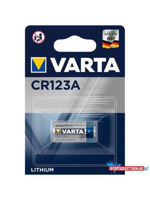 Fotóelem CR 123A 1 db/csomag, Varta