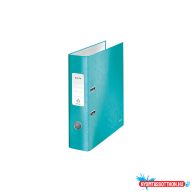 Iratrendezõ A4, 8cm, karton Leitz 180 Wow jégkék